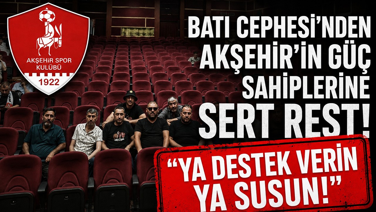Batı Cephesi'nden Akşehir'in güç sahiplerine sert rest: "Ya destek verin ya susun!"