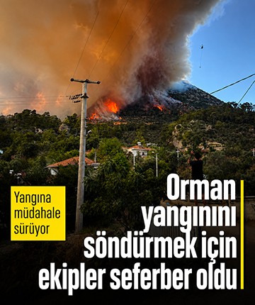 Orman yangınını söndürmek için ekipler seferber oldu
