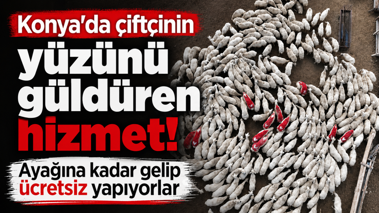Konya’da çiftçinin yüzünü güldüren hizmet! Ayağına kadar gelip ücretsiz yapıyorlar