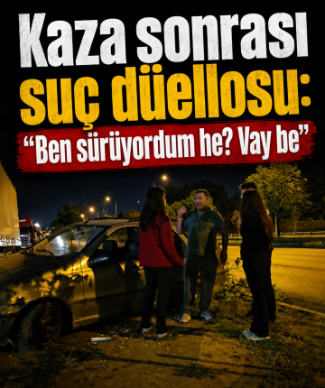 Kaza sonrası suç düellosu: "Ben sürüyordum he? Vay be"