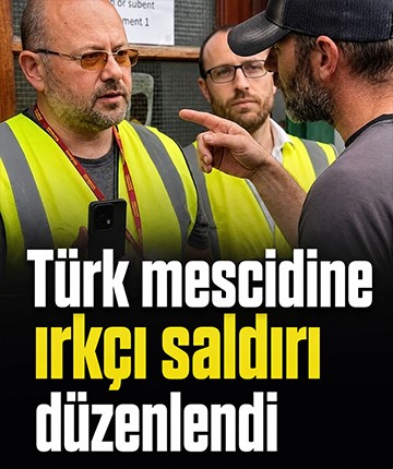 Türk mescidine ırkçı saldırı düzenlendi