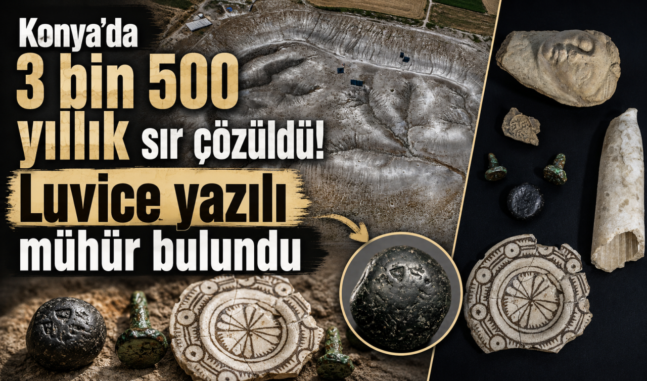 Konya’da 3 bin 500 yıllık sır çözüldü! Luvice yazılı mühür bulundu