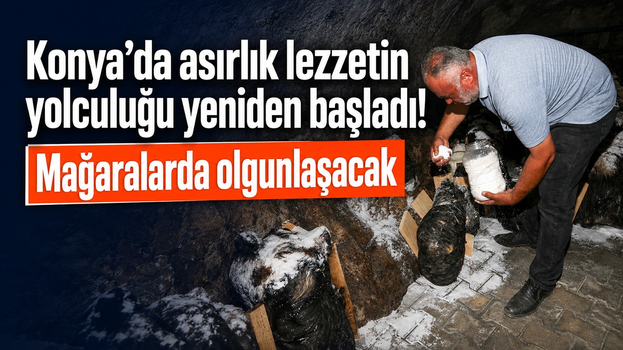 Konya’da asırlık lezzetin yolculuğu yeniden başladı! Mağaralarda olgunlaşacak