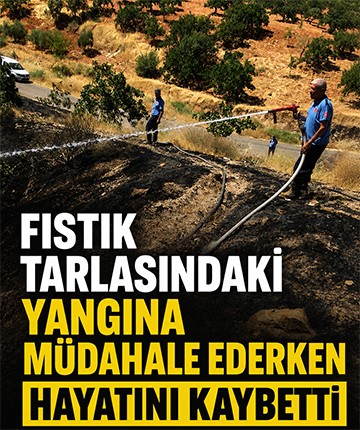 Fıstık tarlasındaki yangına müdahale ederken hayatını kaybetti
