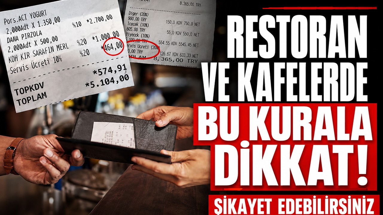 Restoran ve kafelerde bu kurala dikkat! Şikayet edebilirsiniz