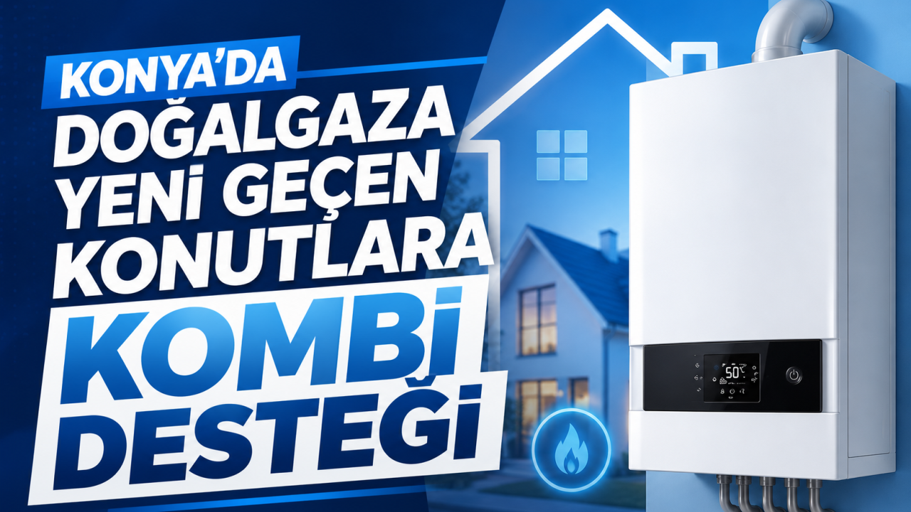Konya’da doğalgaza yeni geçen konutlara kombi desteği