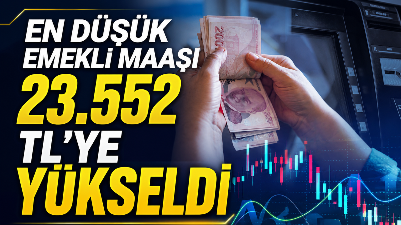 En düşük emekli maaşı 23 bin 552 TL'ye yükseldi