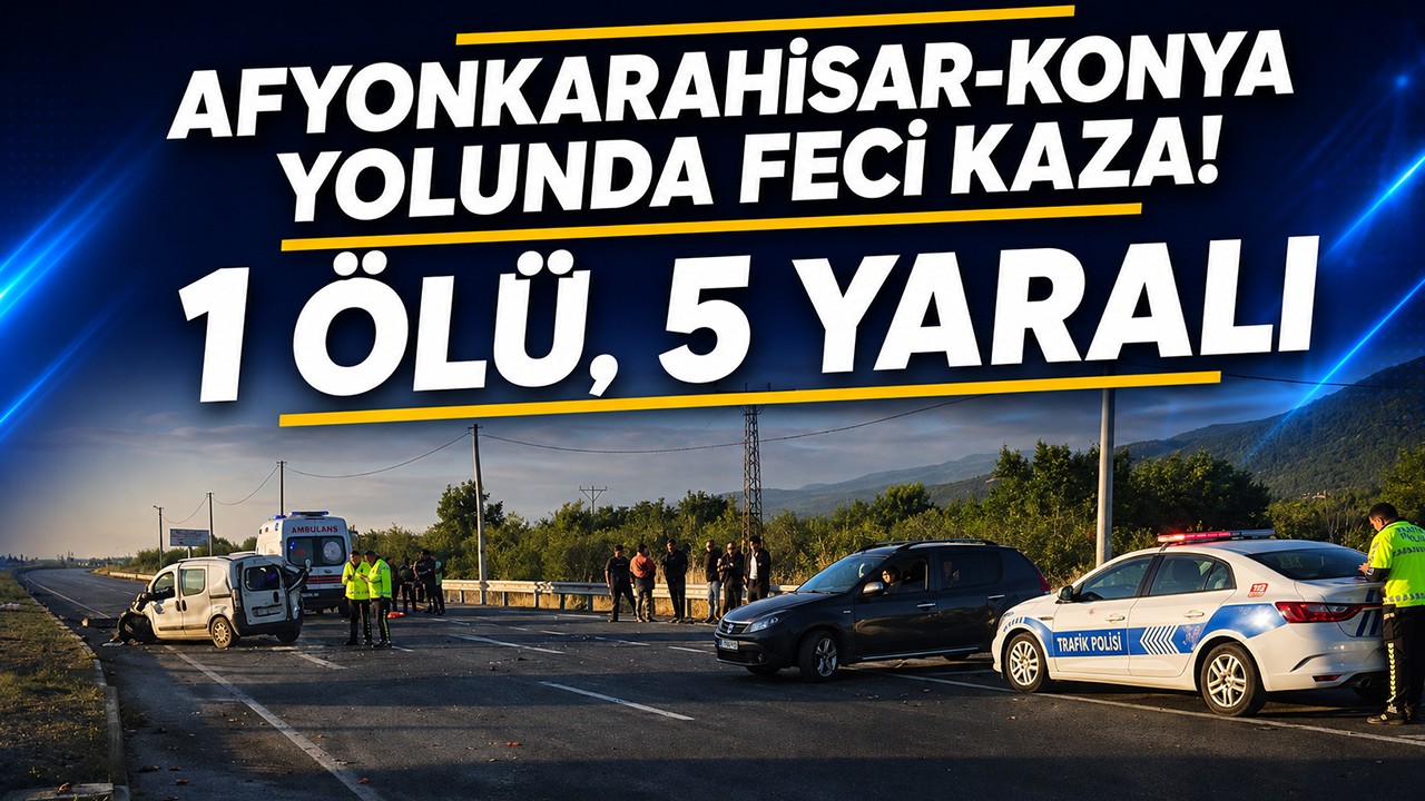 Afyonkarahisar-Konya yolunda feci kaza! 1 ölü, 5 yaralı
