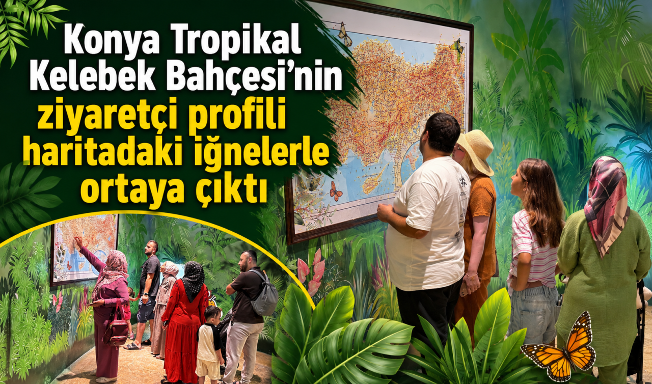 Konya Tropikal Kelebek Bahçesi'nin ziyaretçi profili haritadaki iğnelerle ortaya çıktı