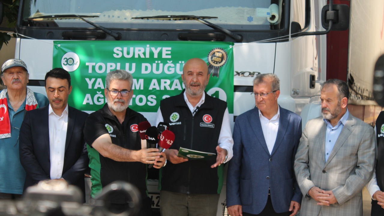 Konya’dan Suriye’deki ihtiyaç sahibi nişanlı çiftlere yardım