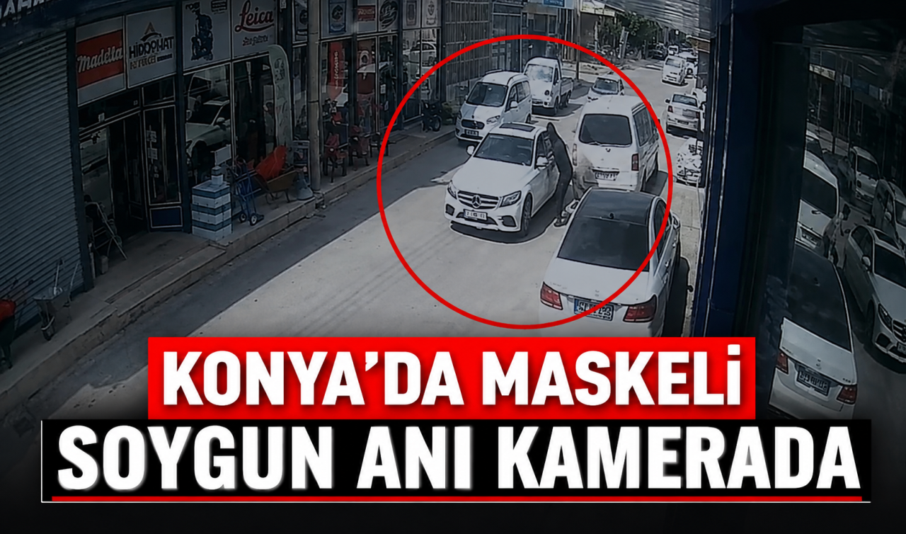 Konya'da maskeli soygun anı kamerada!