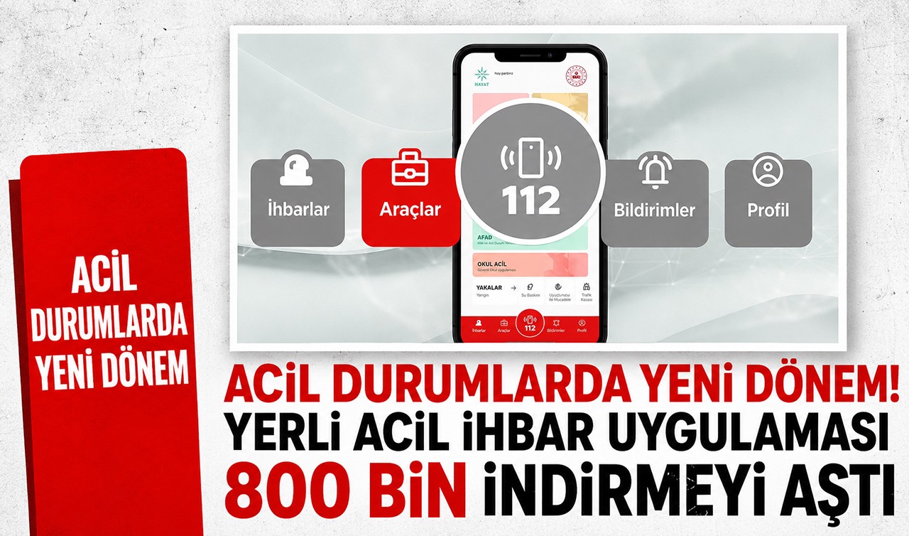 Acil durumlarda yeni dönem! Yerli acil ihbar uygulaması 800 bin indirmeyi aştı