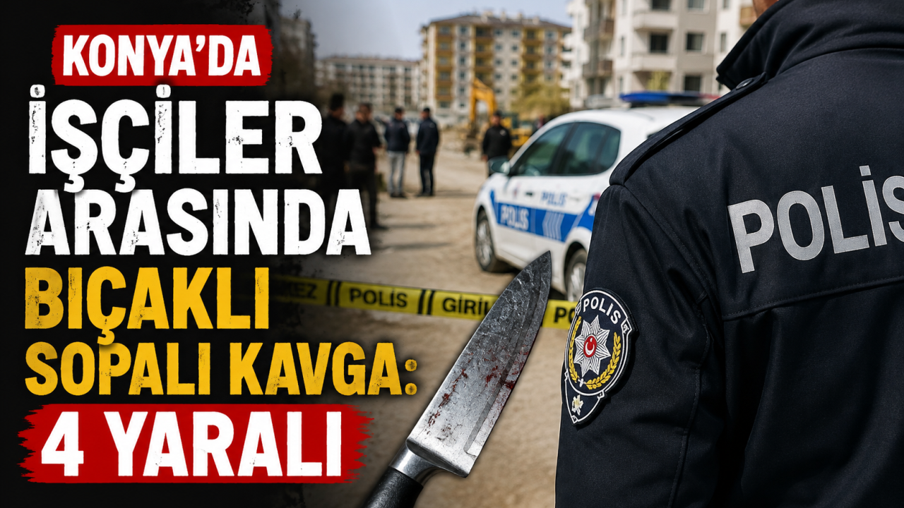 Konya’da işçi grupları arasında bıçaklı sopalı kavga: 4 yaralı
