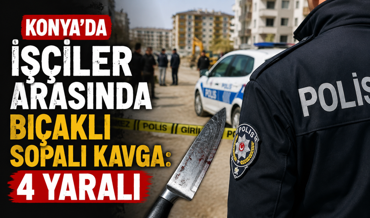 Konya’da işçi grupları arasında bıçaklı sopalı kavga: 4 yaralı