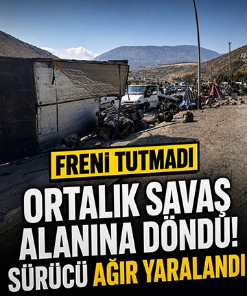 Freni tutmadı, ortalık savaş alanına döndü! Sürücü ağır yaralandı