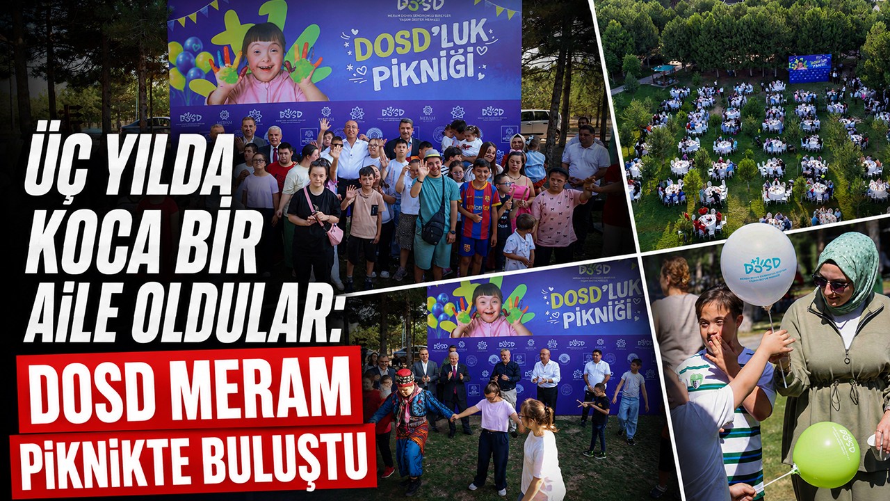 Üç yılda koca bir aile oldular: DOSD Meram piknikte buluştu