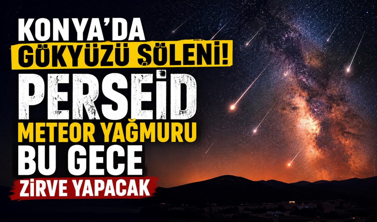Konya’da gökyüzü şöleni! Perseid meteor yağmuru bu gece zirve yapacak