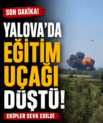 Yalova'da eğitim uçağı düştü
