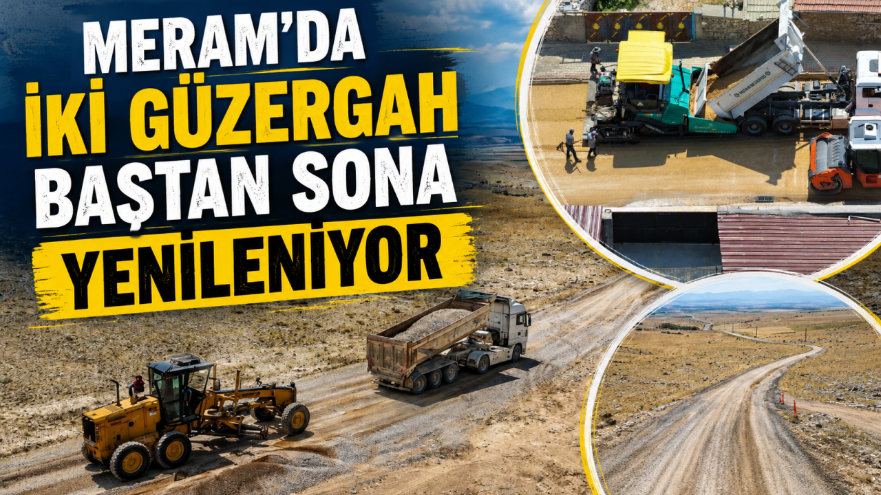 Meram’da iki güzergah baştan sona yenileniyor