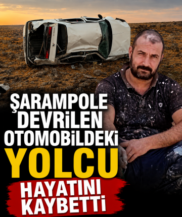 Şarampole devrilen otomobildeki yolcu hayatını kaybetti