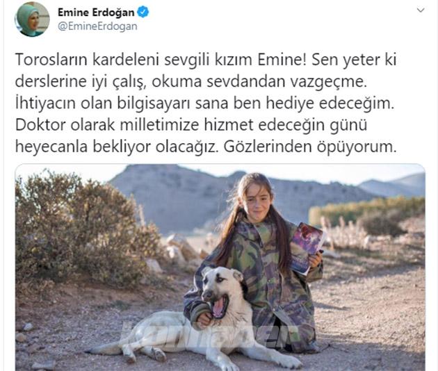 Emine Erdogan In Bilgisayar Sozu Yoruk Kizi Emine Yi Sevindirdi